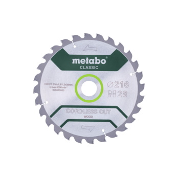 Metabo list kružne testere Classic 216x30mm/28 zuba 628665000 Metabo list kružne testere Classic 216x30mm/28 zuba 628665000